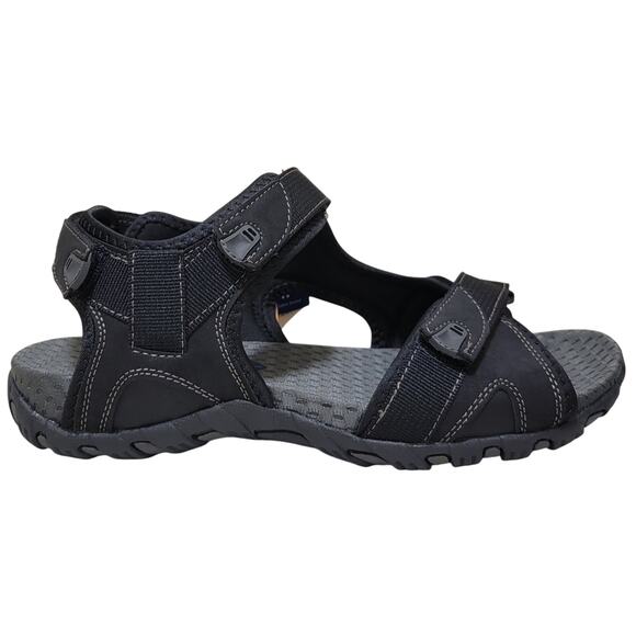Nunn Bush Men Rio Bravo Fisherman Sport Sandals Size US 11W Black Faux Leather main image 5